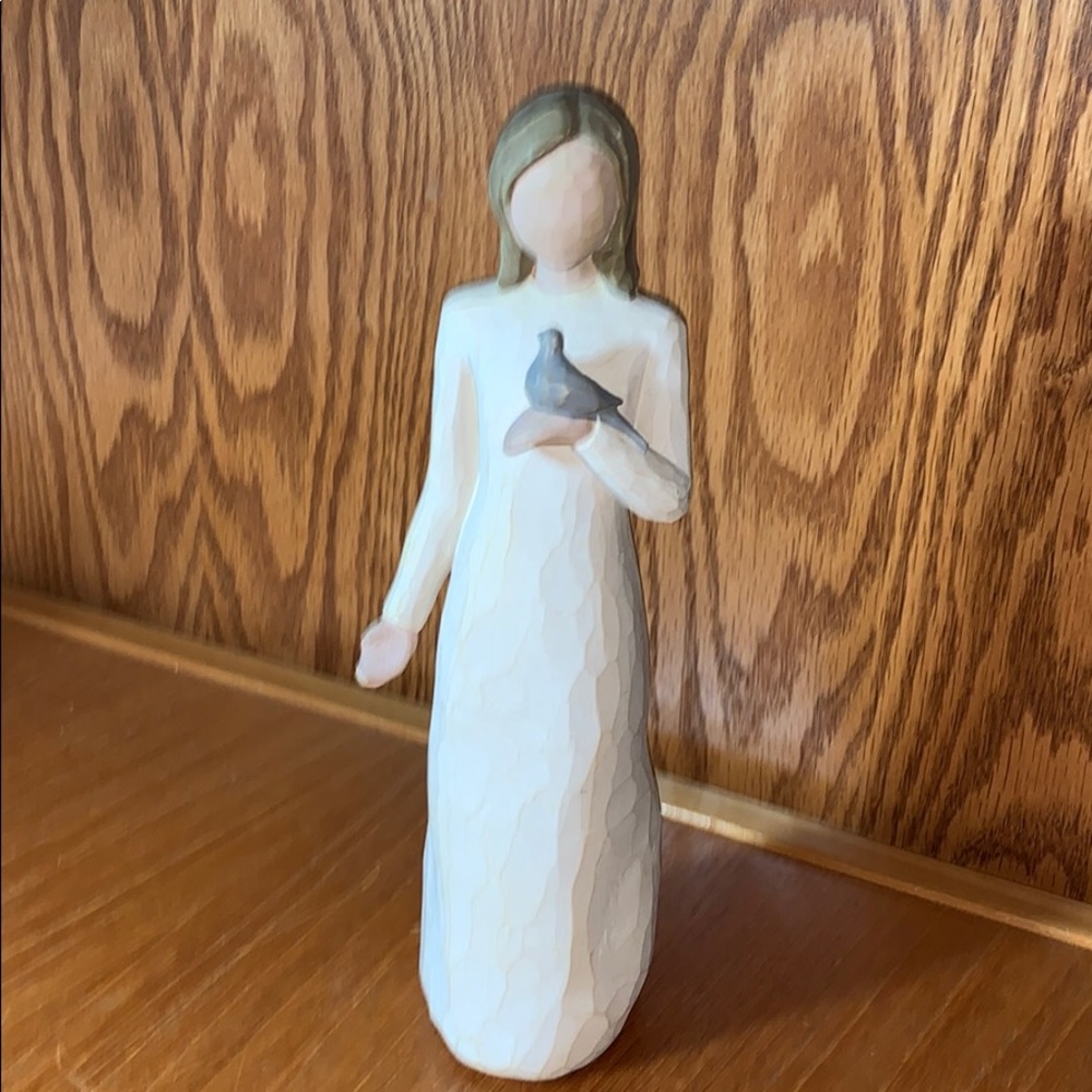 Willow Tree figurine “Peace” with bluebird